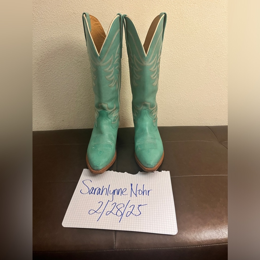 Tecovas Annie Turquoise Size 8